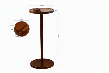 Bout de Canapé en Bois Massif avec Porte-Téléphone