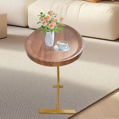 Bout de canapé design en bois et métal