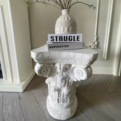 Guéridon Ancien Colonne Romaine Patiné