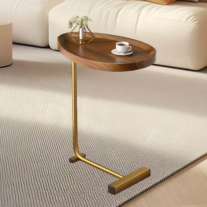 Bout de canapé design en bois et métal