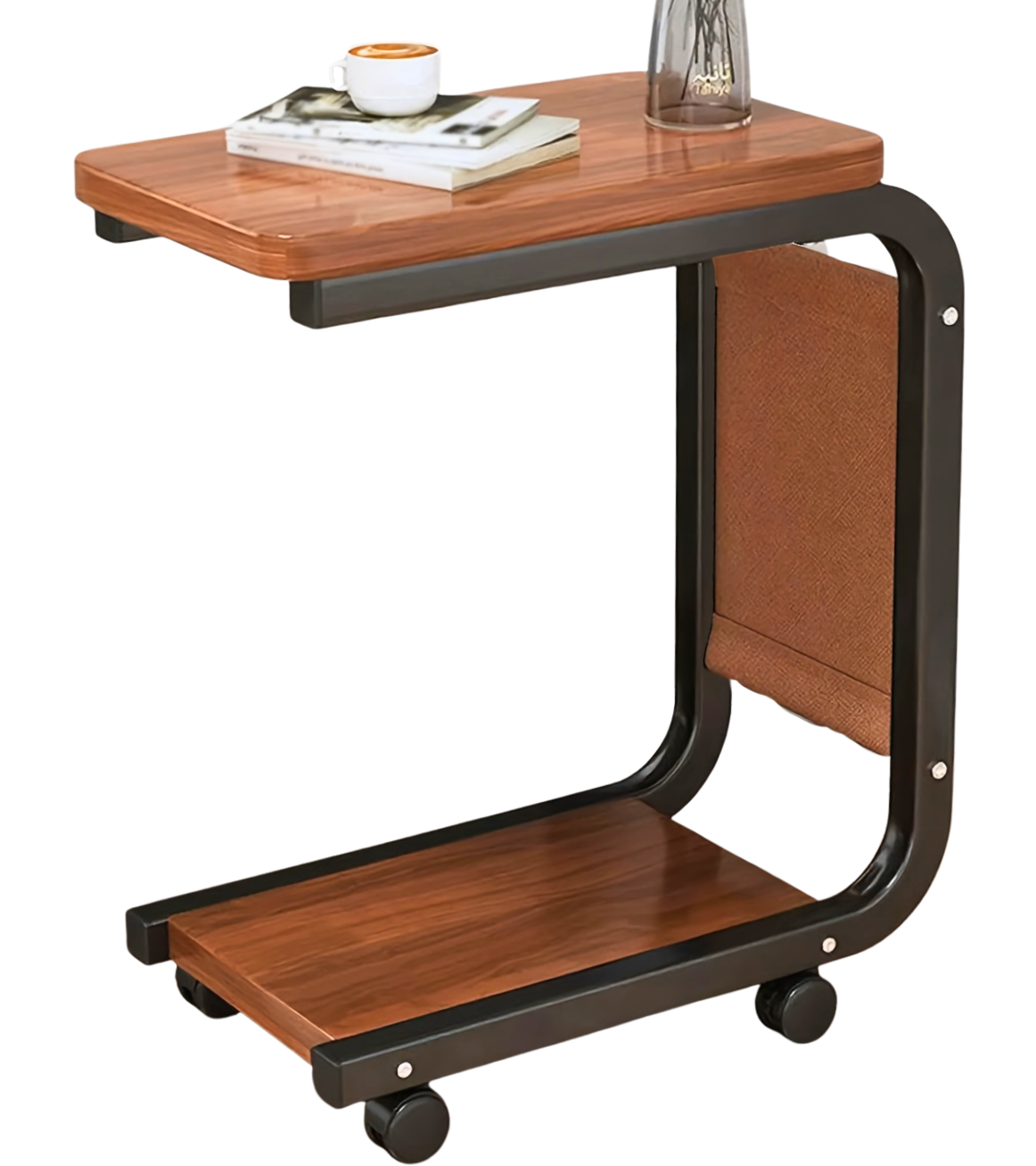 Bout de Canapé à Roulettes 2 Niveaux avec Poche