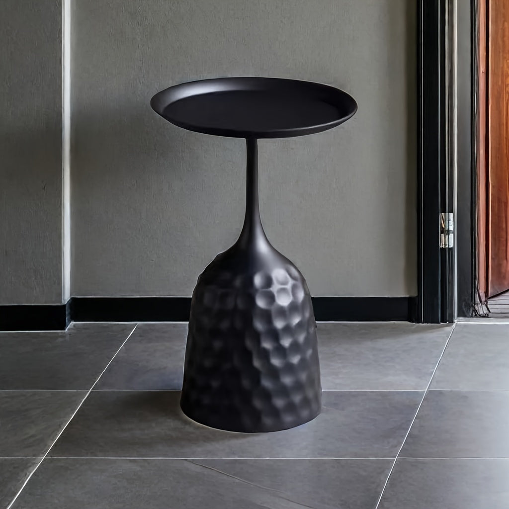 Bout de Canapé Design Métal Texture Alvéolée