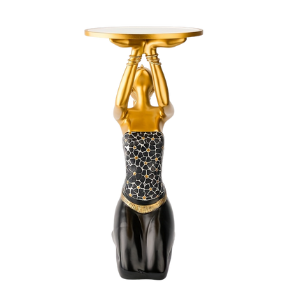 Bout de Canapé Sculpture Femme Dorée