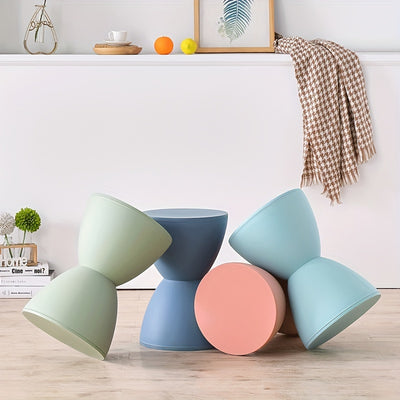 Bout de Canapé Coloré en Plastique Forme Sablier