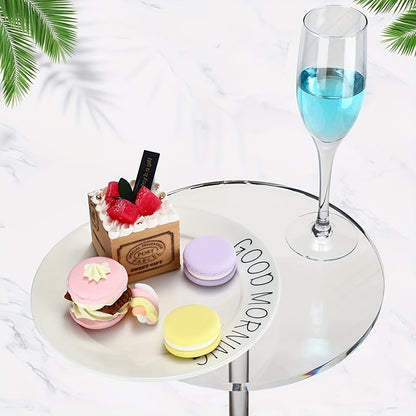 Bout de Canapé Transparent Rond en Acrylique