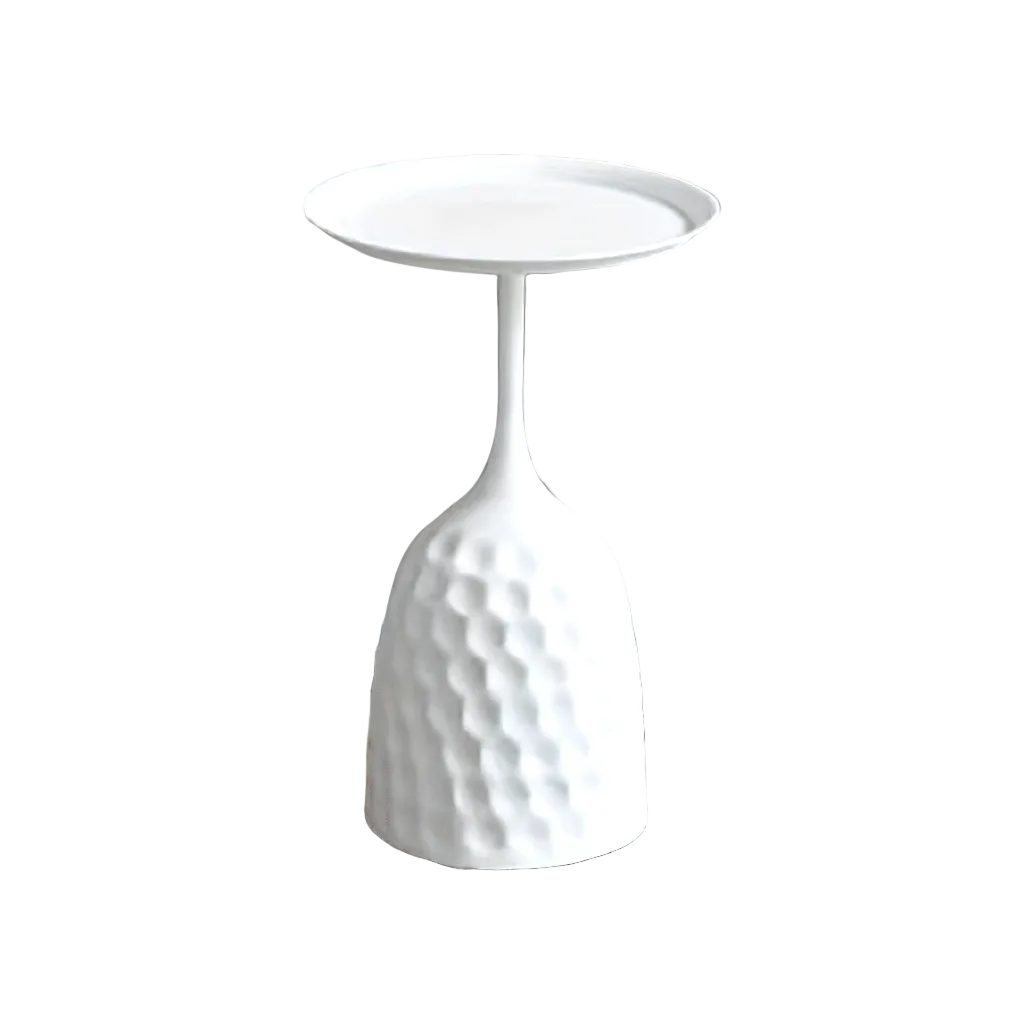 Bout de Canapé Design Métal Texture Alvéolée