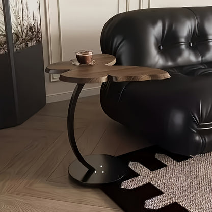 Bout de Canapé Design en Bois à Plateau Papillon