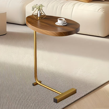 Bout de canapé design en bois et métal