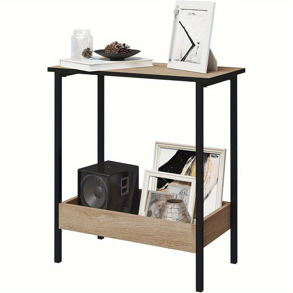 Bout de Canapé Bois et Métal 2 Niveaux