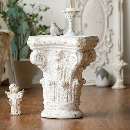 Guéridon Ancien Colonne Romaine Patiné