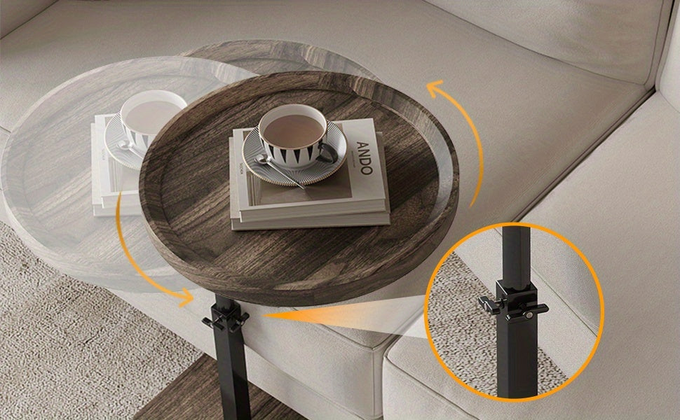 Bout de Canapé à Roulettes Hauteur Ajustable