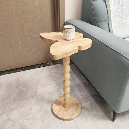 Guéridon Bois Plateau Papillon Pied Torsadé