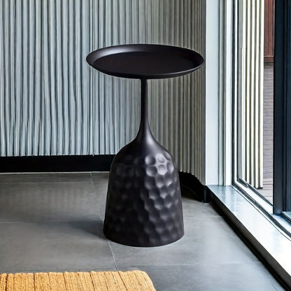 Bout de Canapé Design Métal Texture Alvéolée