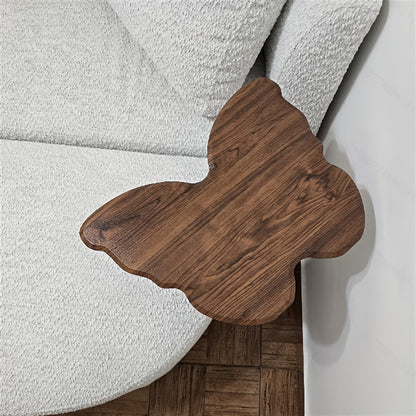 Bout de Canapé Design en Bois à Plateau Papillon