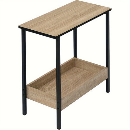 Bout de Canapé Bois et Métal 2 Niveaux