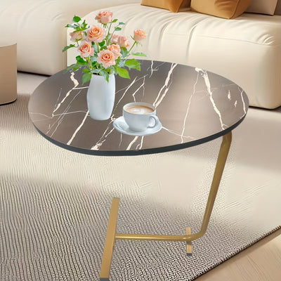 Bout de canapé design en bois et métal