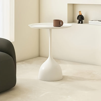 Bout de Canapé Rond Métal Noir Design