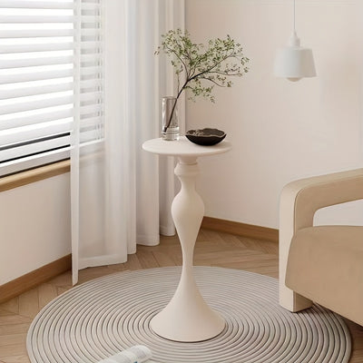 Guéridon Moderne Blanc au Design Sculptural