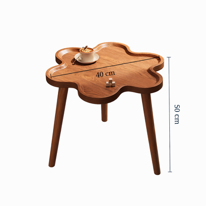 Bout de canapé nuage en bois de chêne