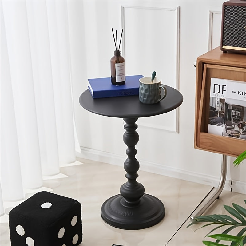 Guéridon Ancien Métal Pied Balustre