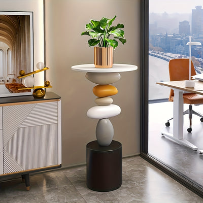 Guéridon Design Galets en Résine