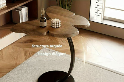 Bout de Canapé Design en Bois à Plateau Papillon