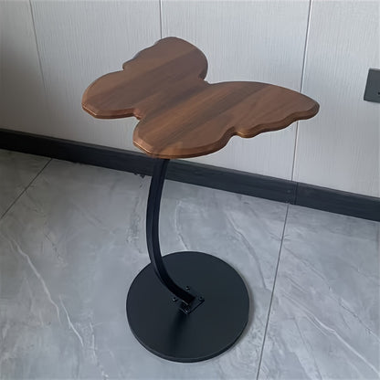 Bout de Canapé Design en Bois à Plateau Papillon