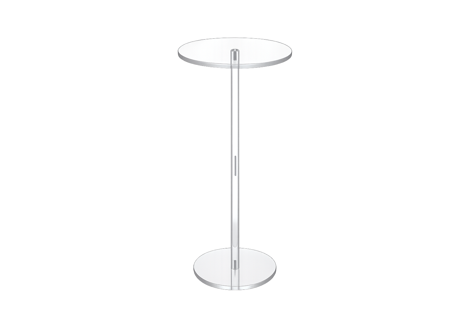 Bout de Canapé Transparent Rond en Acrylique