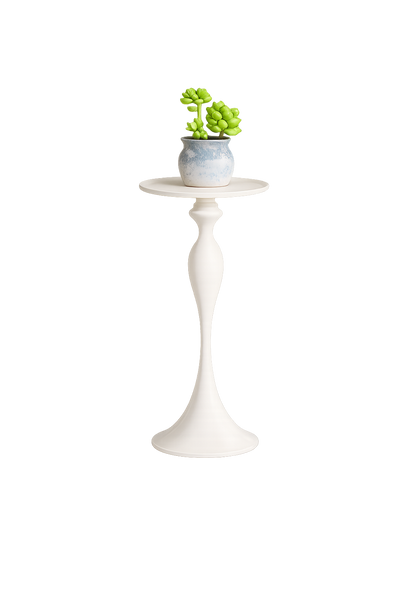 Guéridon Moderne Blanc au Design Sculptural