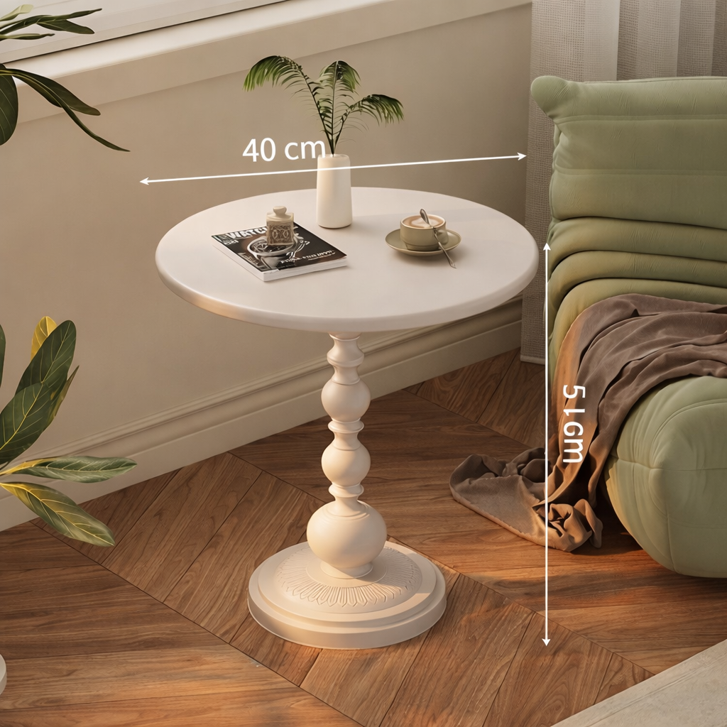 Guéridon Ancien Métal Pied Balustre