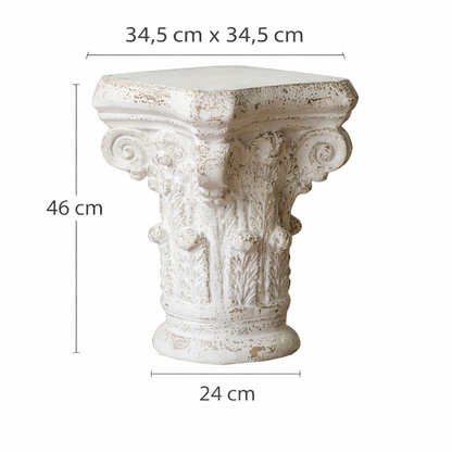 Guéridon Ancien Colonne Romaine Patiné