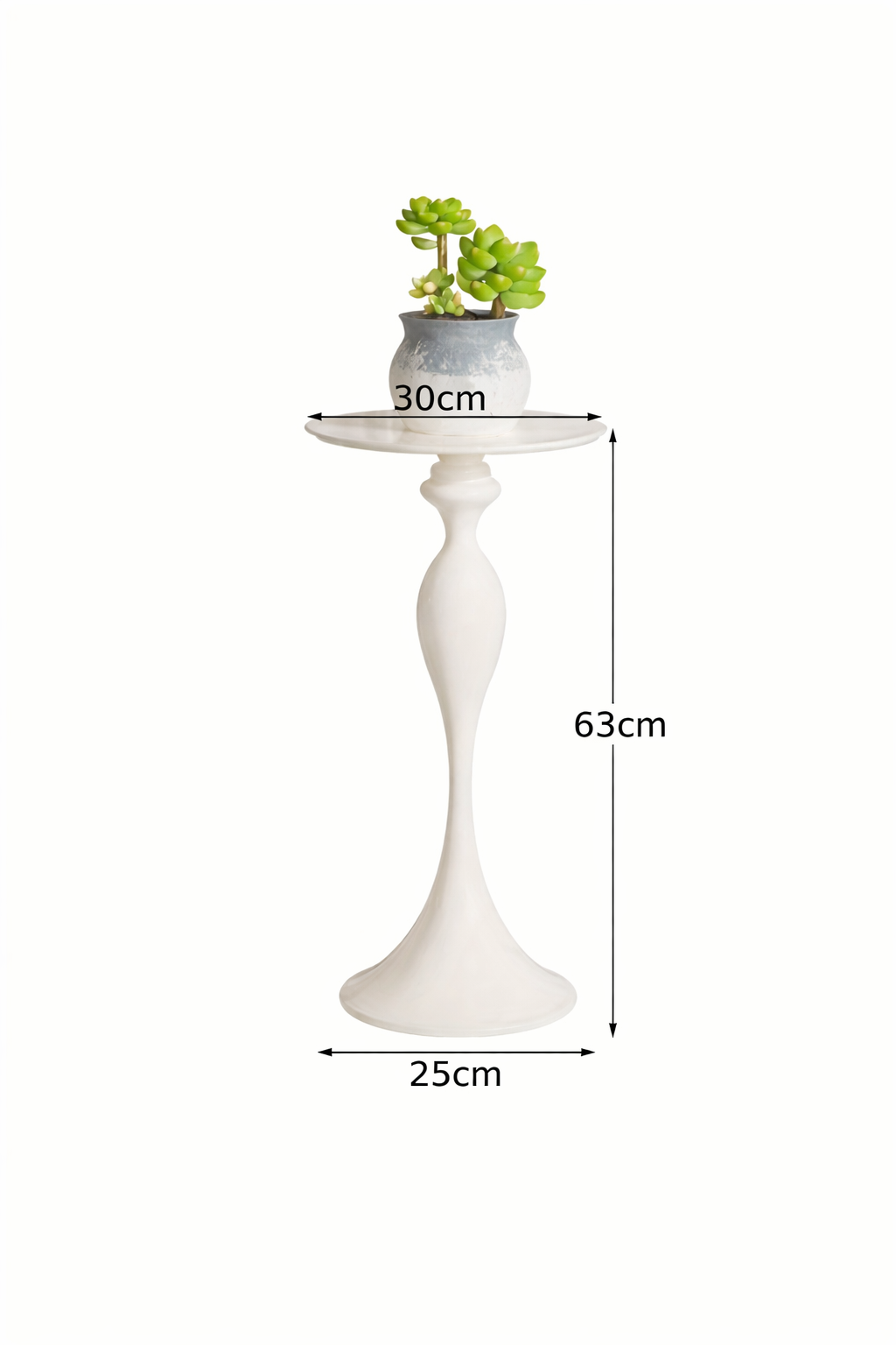 Guéridon Moderne Blanc au Design Sculptural