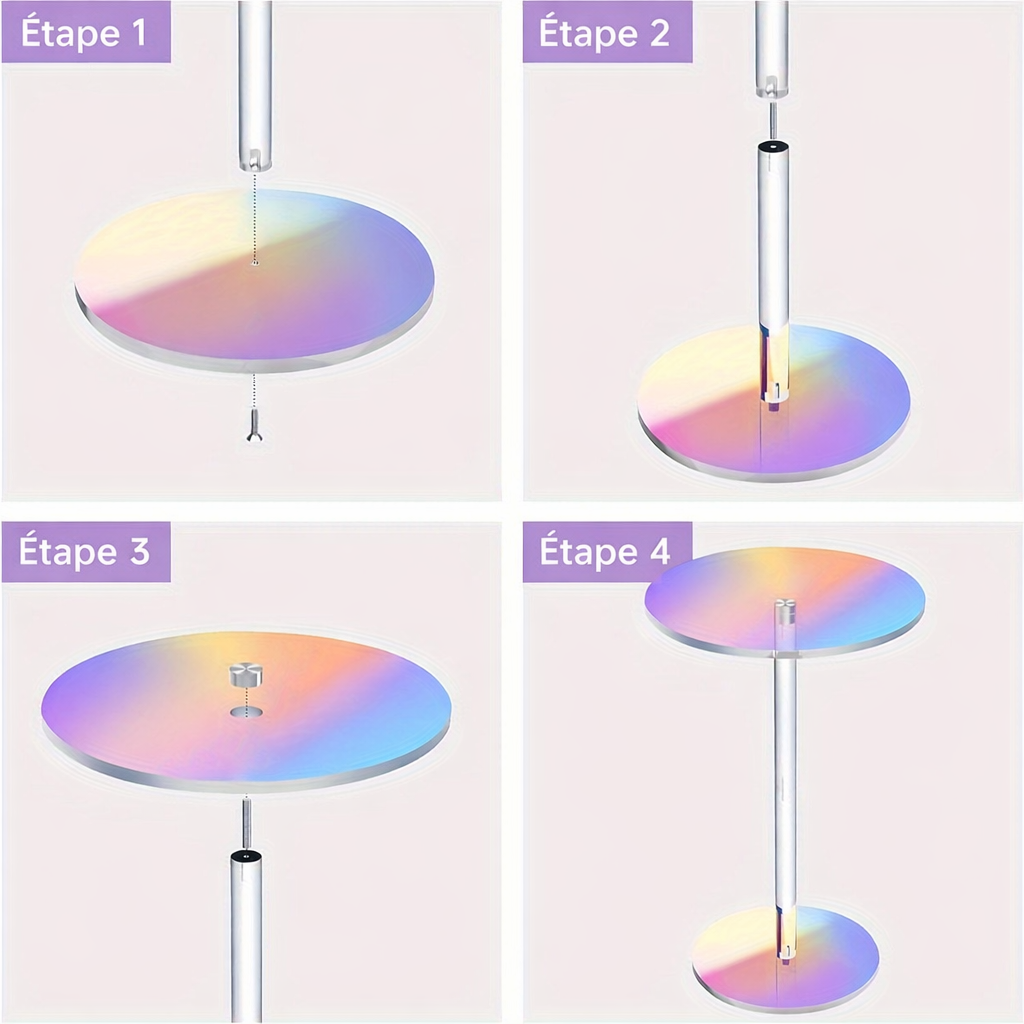 Bout de Canapé Irisé en Acrylique au Design Créatif