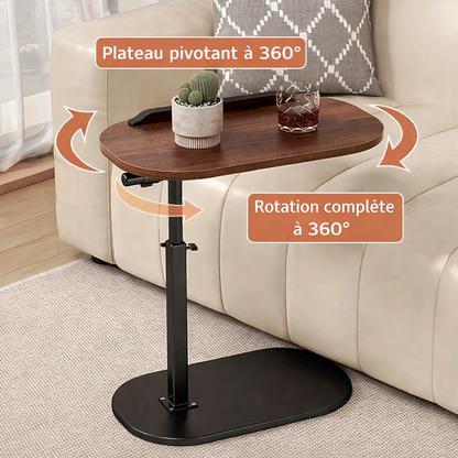 Bout de Canapé Réglable avec Plateau Inclinable