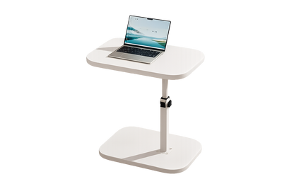 Bout de Canapé Réglable en Hauteur avec Plateau Rotatif