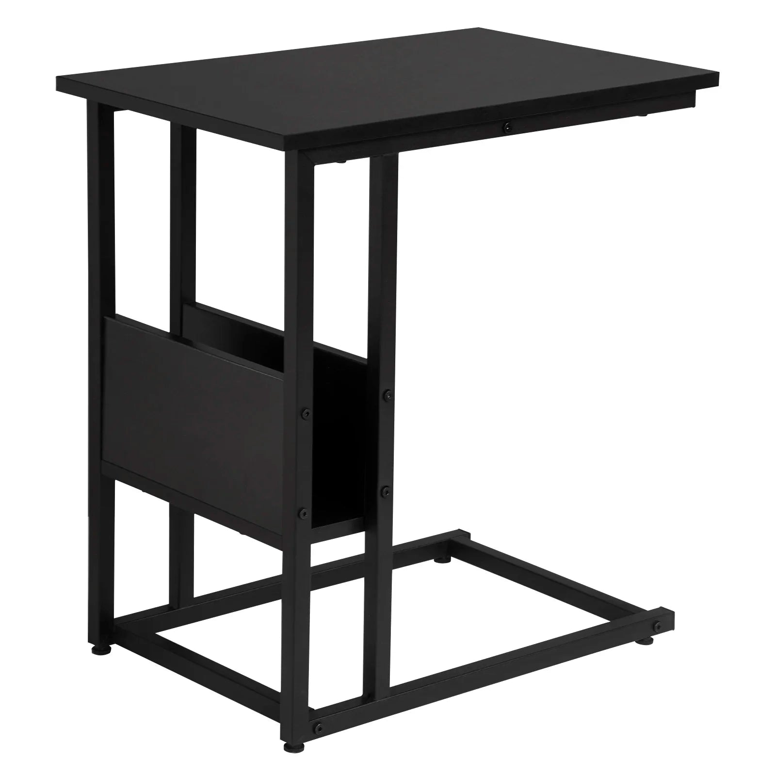 Bout de Canapé avec Porte-Revues en Bois et Métal