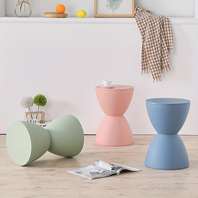 Bout de Canapé Coloré en Plastique Forme Sablier
