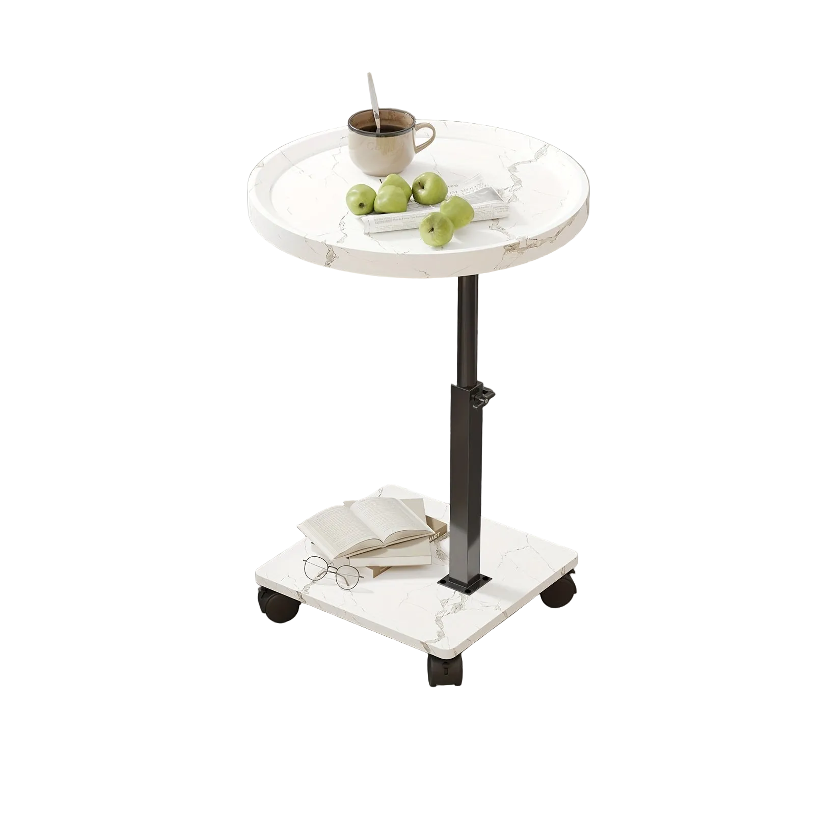 Bout de Canapé à Roulettes Hauteur Ajustable