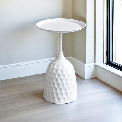 Bout de Canapé Design Métal Texture Alvéolée