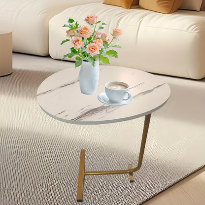 Bout de canapé design en bois et métal