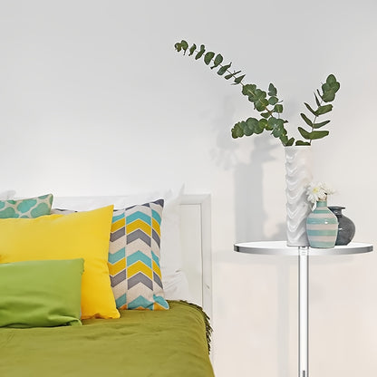 Bout de Canapé Transparent Rond en Acrylique