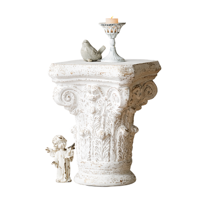 Guéridon Ancien Colonne Romaine Patiné