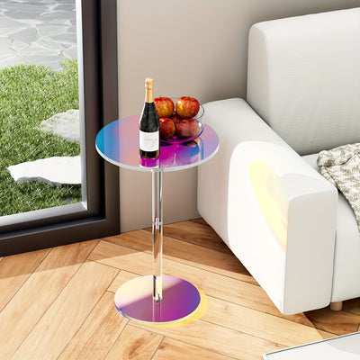Bout de Canapé Irisé en Acrylique au Design Créatif