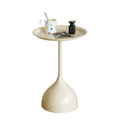 Bout de Canapé Rond Métal Noir Design