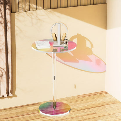 Bout de Canapé Irisé en Acrylique au Design Créatif