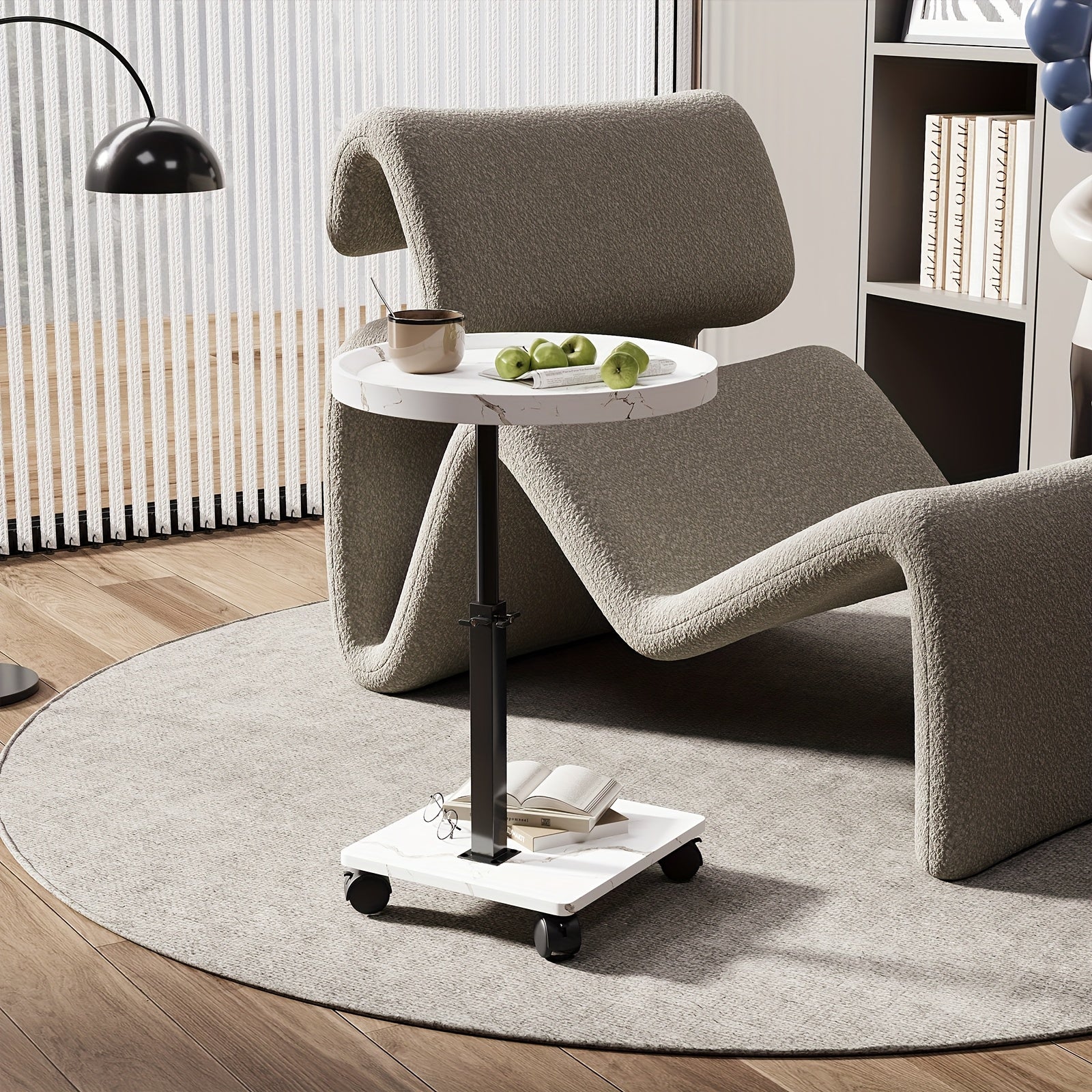 Bout de Canapé à Roulettes Hauteur Ajustable