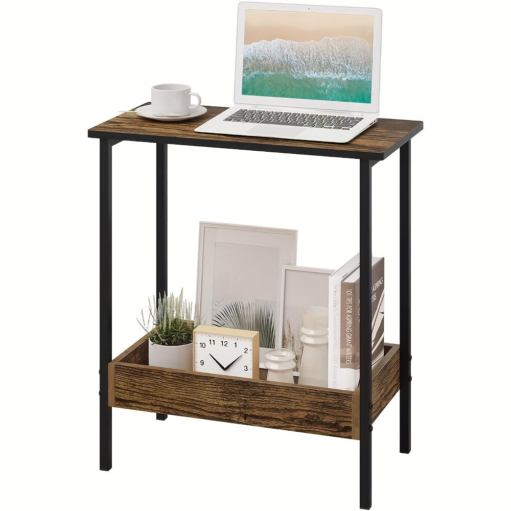 Bout de Canapé Bois et Métal 2 Niveaux