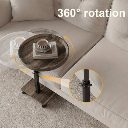 Bout de Canapé à Roulettes Hauteur Ajustable