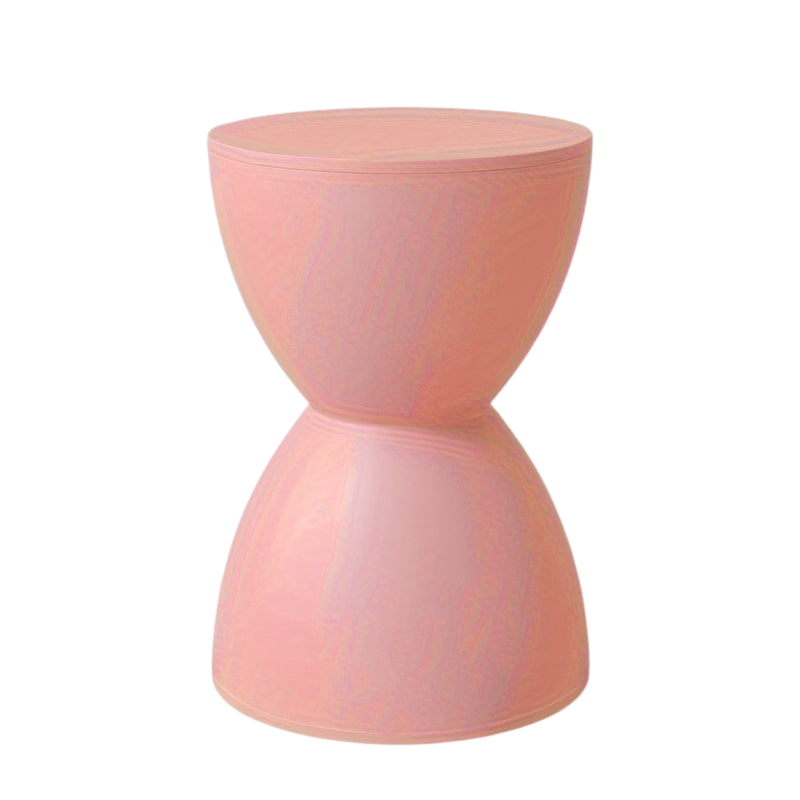 Bout de Canapé Coloré en Plastique Forme Sablier