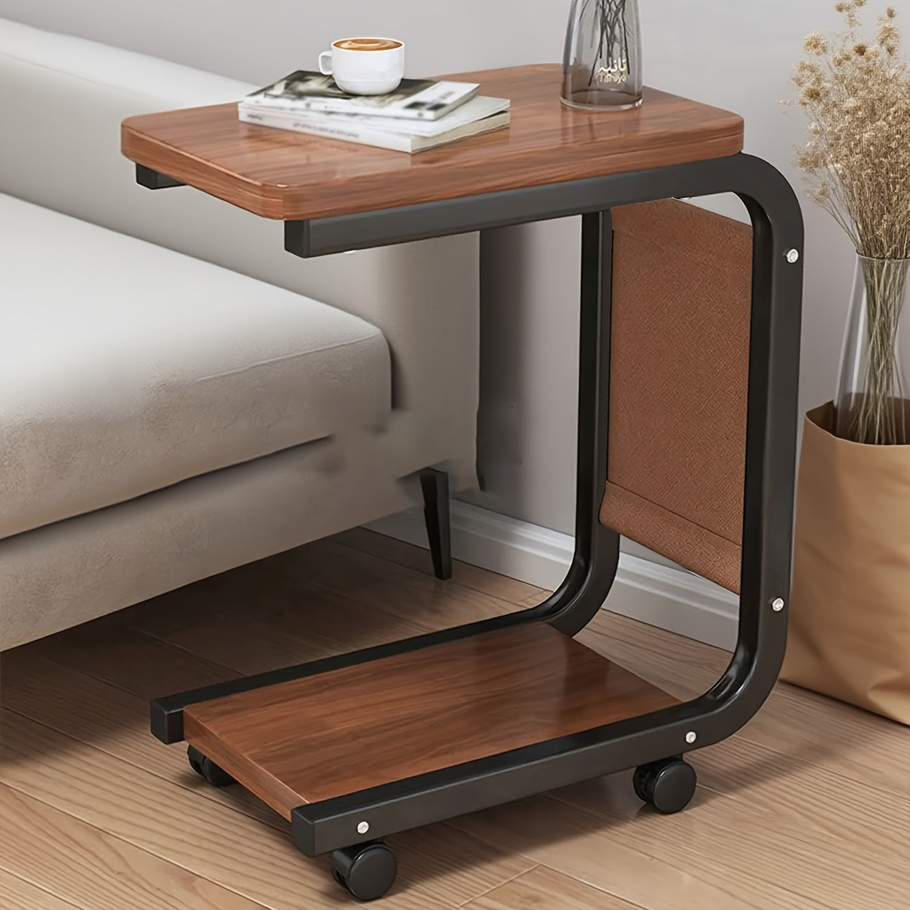 Bout de Canapé à Roulettes 2 Niveaux avec Poche